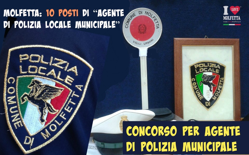 Concorso per Agente di Polizia Municipale a Molfetta