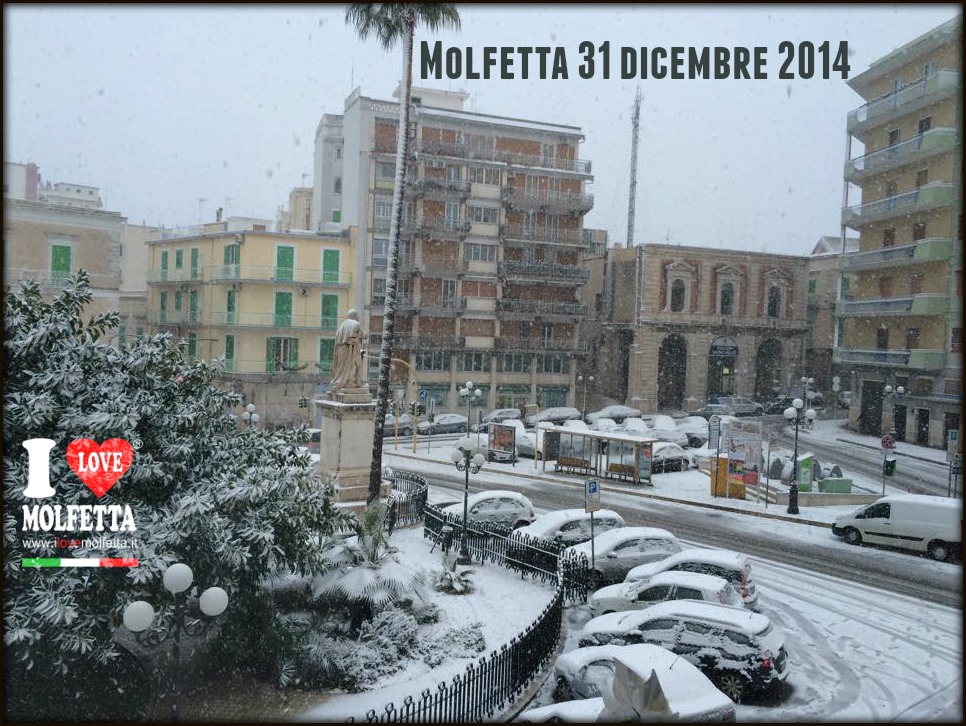 A Molfetta la neve c'è