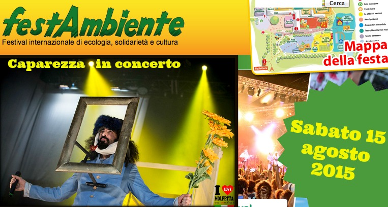 Festa con lhashtag #Festambiente2015: arriva Caparezza