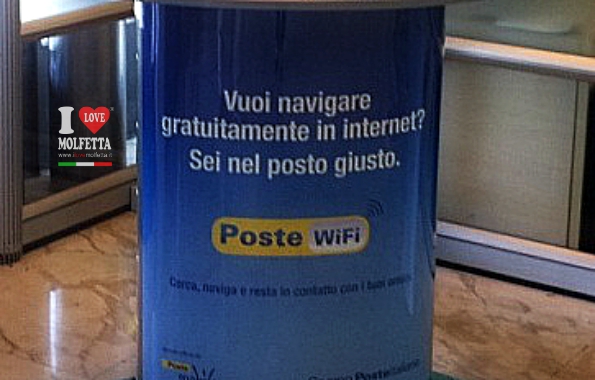 WiFi gratuito negli uffici postali a Molfetta