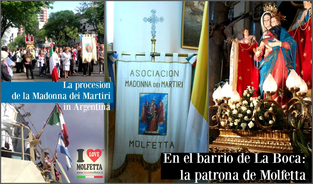 La procesion de la Madonna dei Martiri in Argentina