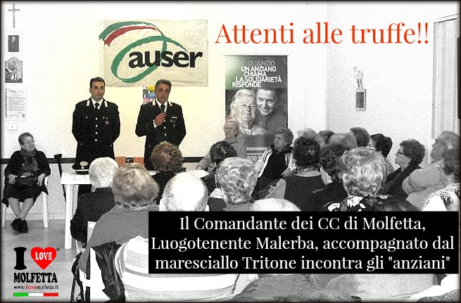 L' Auser di Molfetta incontra i Carabinieri