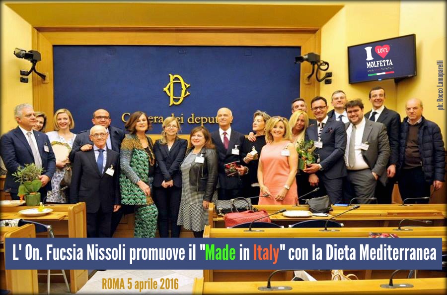L' On. Nissoli promuove il Made in Italy con la Dieta Mediterranea