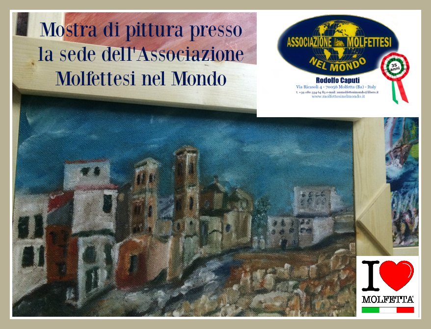 Mostra di pittura presso l'Associazione Molfettesi nel Mondo