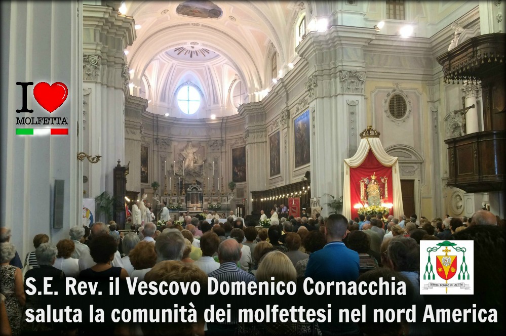 I saluti del Vescovo da parte della grande comunita' molfettese negli States