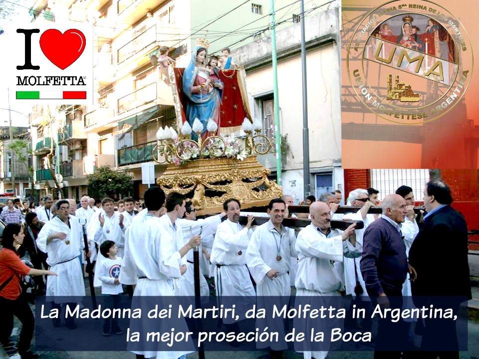 La procesion de la Boca: la Madonna dei Martiri en Argentina