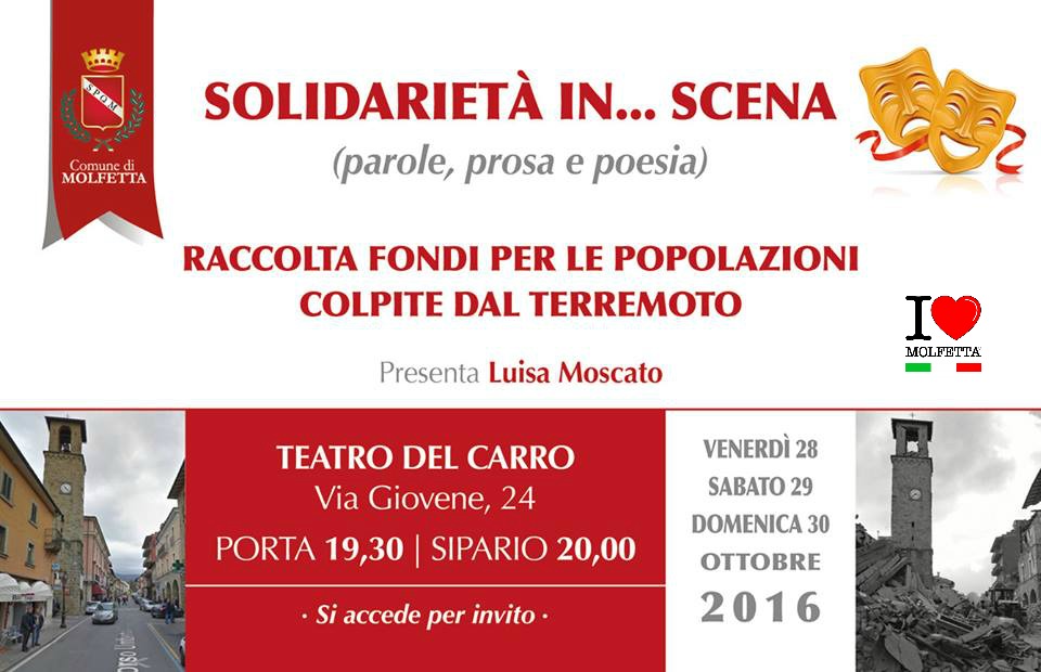 Compagnie teatrali molfettesi a favore della solidarieta'