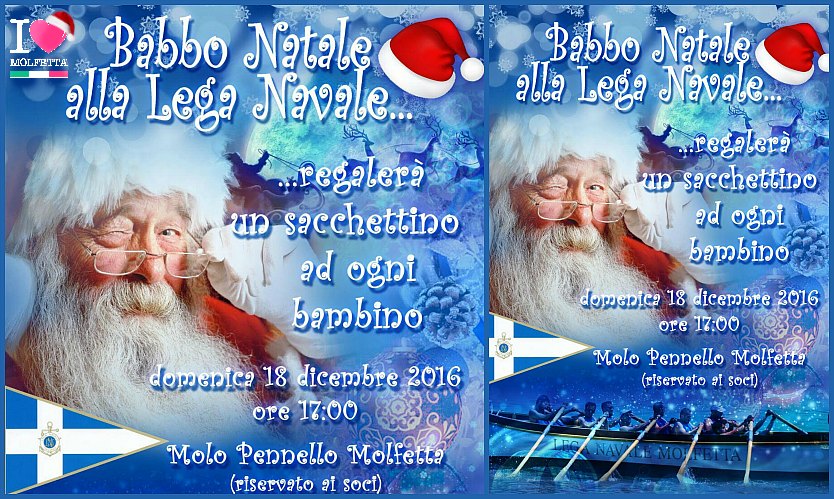 Molfetta: alla Lega Navale arriva Babbo Natale