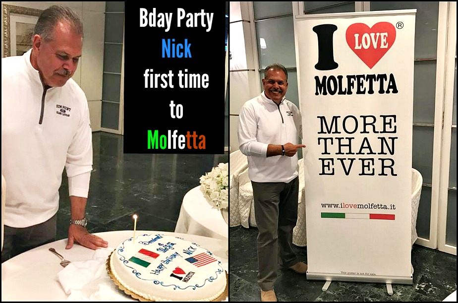 Nato in America festeggia il suo compleanno a Molfetta