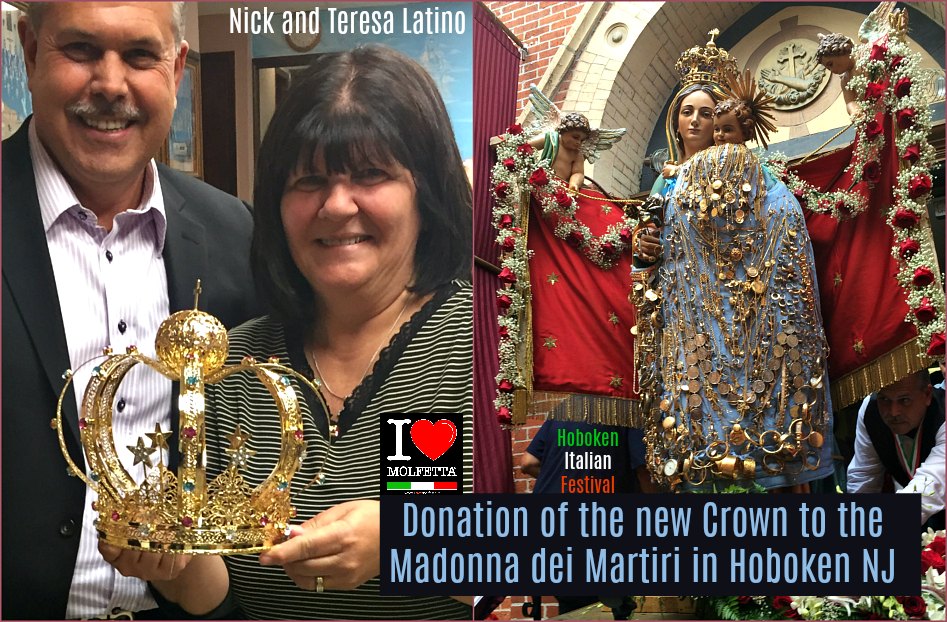 La nuova corona della Madonna dei Martiri in Hoboken NJ