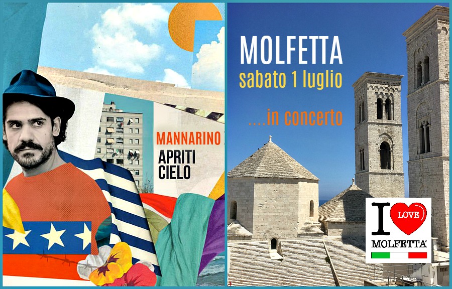 Mannarino sceglie Molfetta per l� apertura di  Apriti cielo tour Estate17