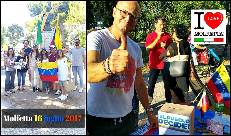 Venezuela, in 7 milioni al referendum, Molfetta presente