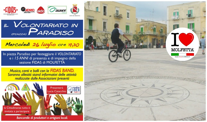 Molfetta e il Volontariato in (piazza) Paradiso