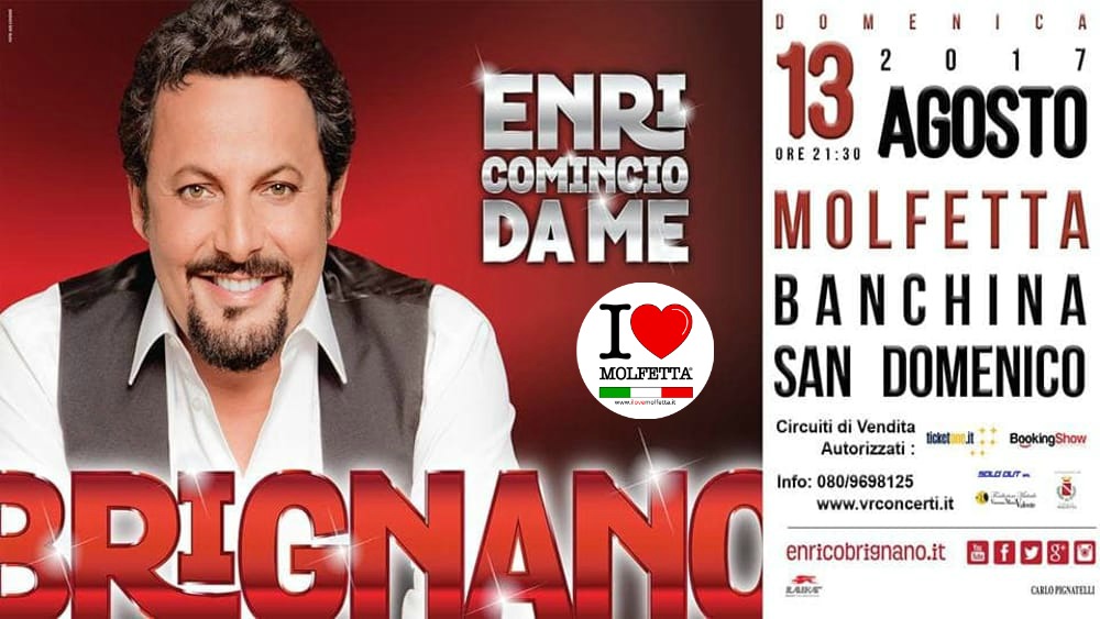 Enrico Brignano, in Puglia, a Molfetta