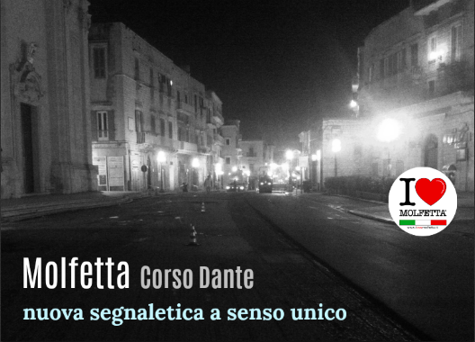 Corso Dante, a Molfetta, diventa a senso unico 