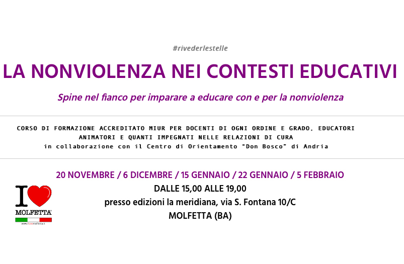 A Molfetta un percorso di educazione alla nonviolenza