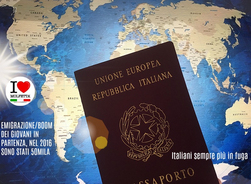 Italiani sempre piu' in fuga