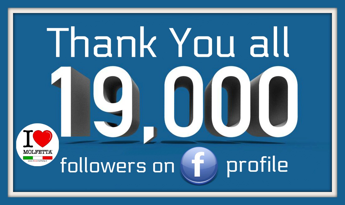 Il gruppo fb #ilovemolfetta supera i 19000 followers