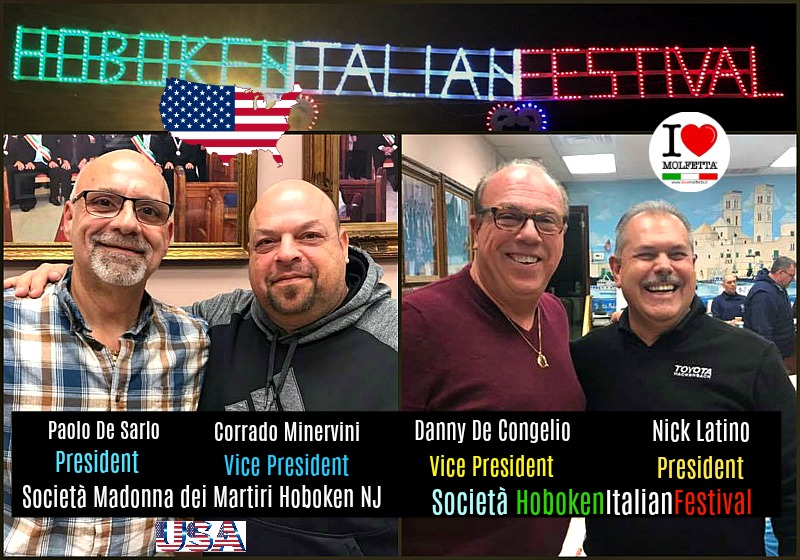 Auguri ai Presidenti di Hoboken Societa' e Festa