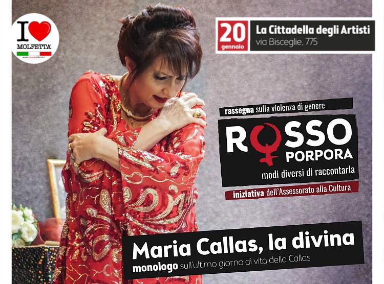 Il 20 gennaio a Molfetta: Maria Callas la divina. 