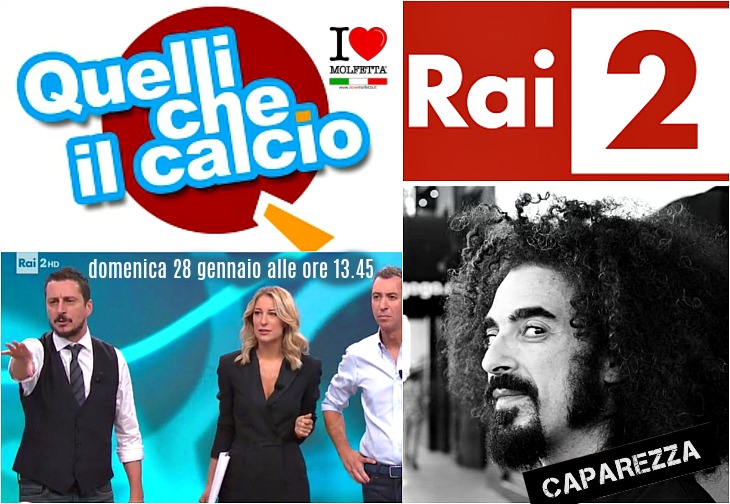 Caparezza a Quelli che il Calcio, su Rai2