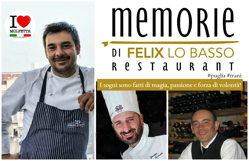 Lo chef molfettese Felix Lo Basso sbarca a Trani e apre Memorie