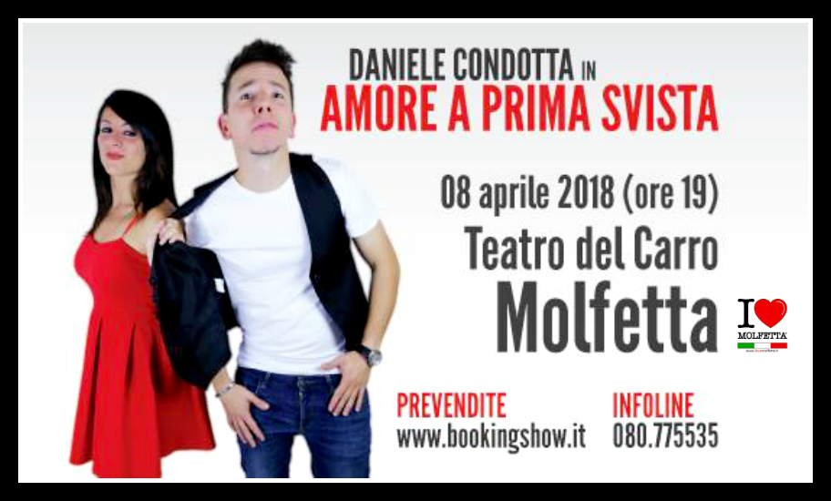 Amore a Prima Svista presso il teatro Carro dei Comici a Molfetta