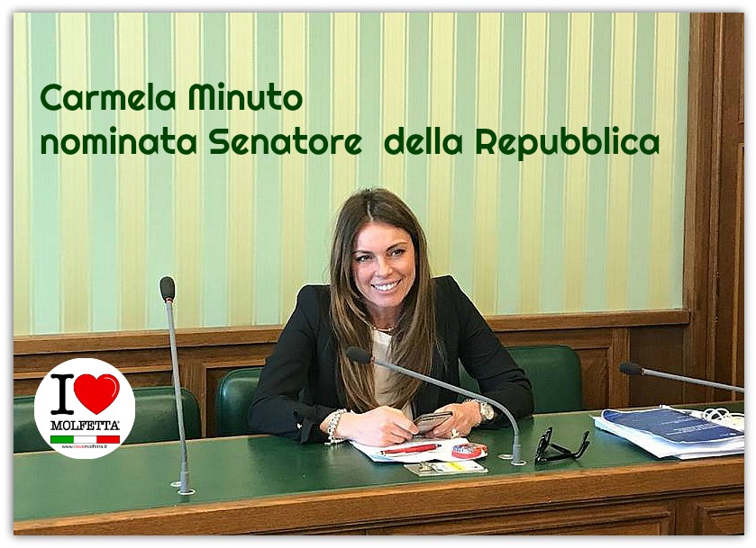 Molfetta ha un nuovo Senatore al Parlamento: Carmela Minuto