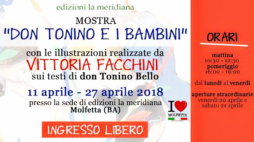 Don Tonino e i bambini: in mostra illustrazioni di Vittoria Facchini 