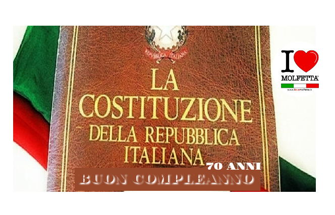 La Costituzione Italiana compie 70 anni