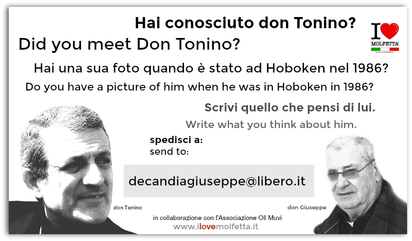 Don Tonino ad Hoboken: parlano gli emigrati molfettesi