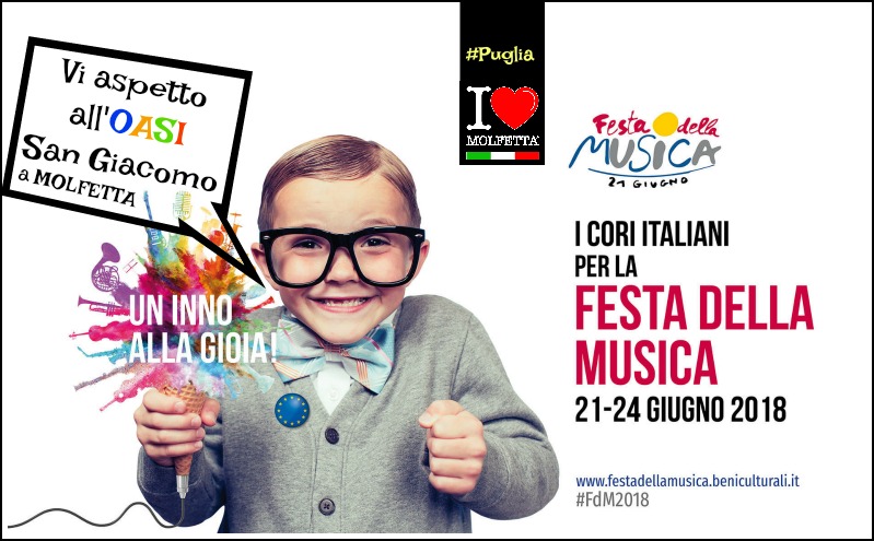 A Molfetta, oggi 21 giugno, e' la festa della Musica