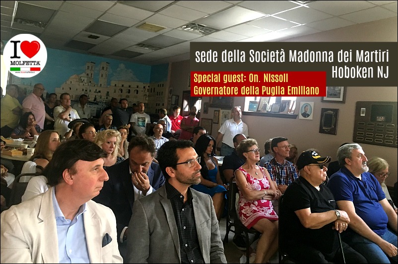 Emiliano e Nissoli visitano il club della Madonna dei Martiri ad Hoboken