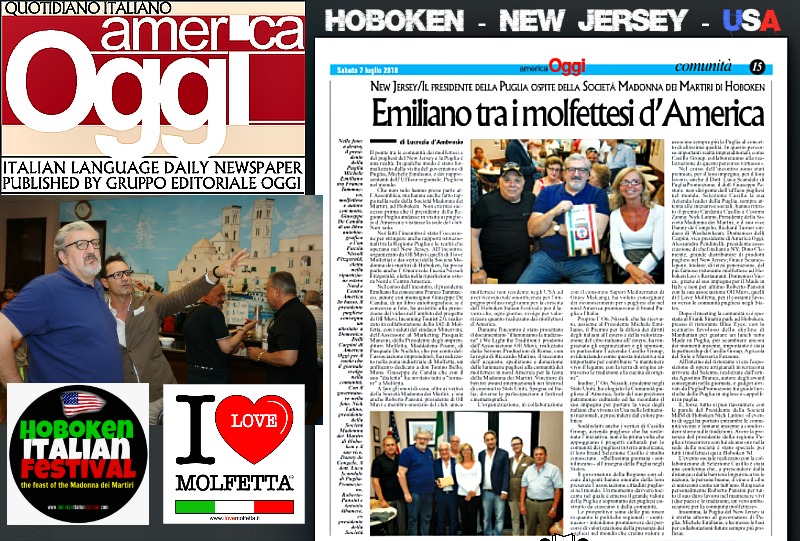 Emiliano in america tra i molfettesi ad Hoboken nel New Jersey