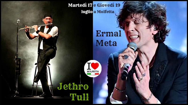 A Molfetta arrivano Jethro Tull ed Ermal Meta