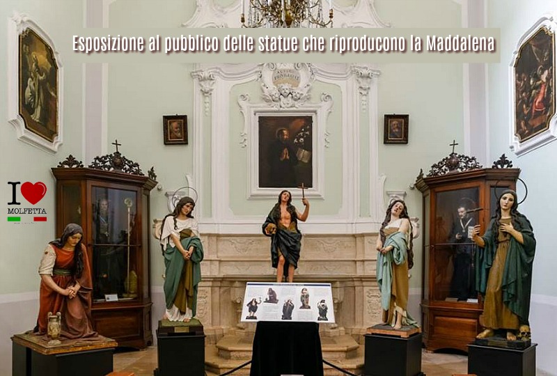 Prorogata di una settimana lesposizione delle antiche statue della Maddalena presso il Purgatorio