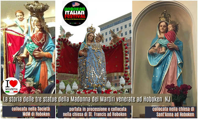 La storia delle tre statue della Madonna dei Martiri venerate ad Hoboken 