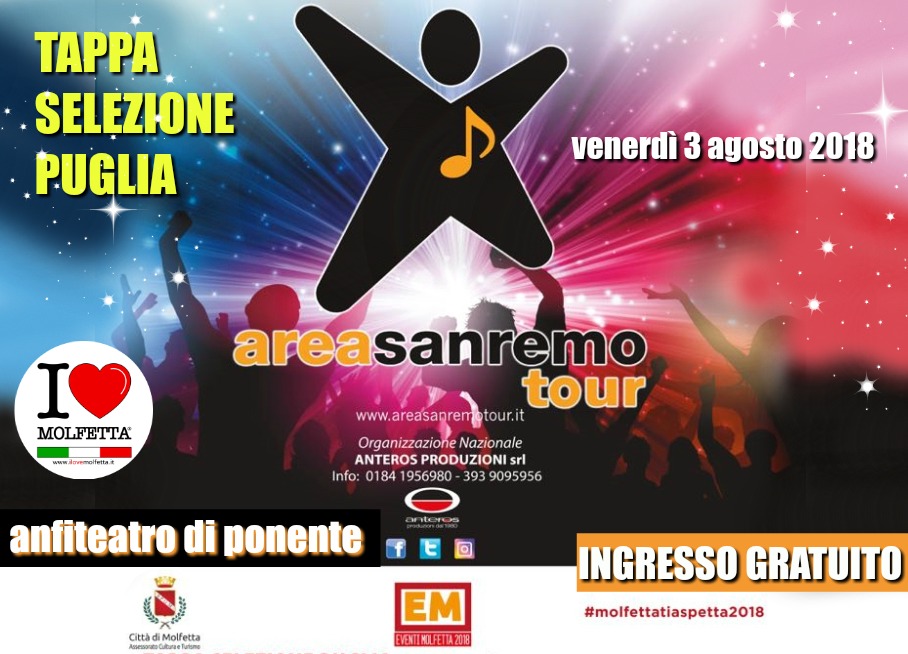 Area Sanremo Tour 2018 a Molfetta