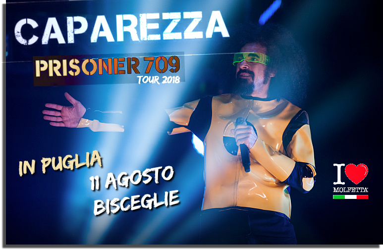 Caparezza ritorna in Puglia, a Bisceglie con rock e intelligenza 