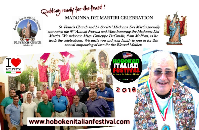 From Hoboken: getting ready for the feast. Today start the novena 