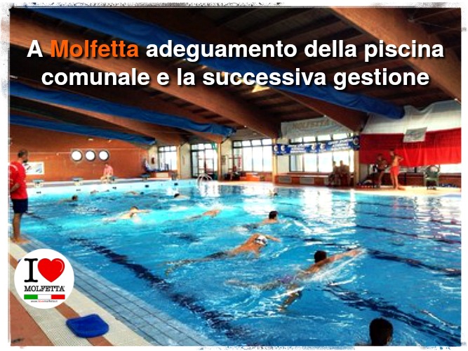 A Molfetta adeguamento della piscina comunale e la successiva gestione