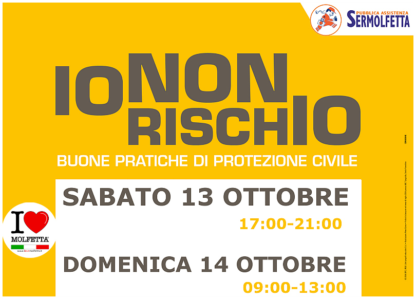 Io non rischio: 13 e 14 ottobre volontari in piazza a Molfetta