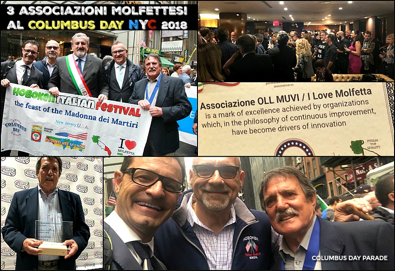 Tre associazioni molfettesi al Columbus Day Parade NYC + award