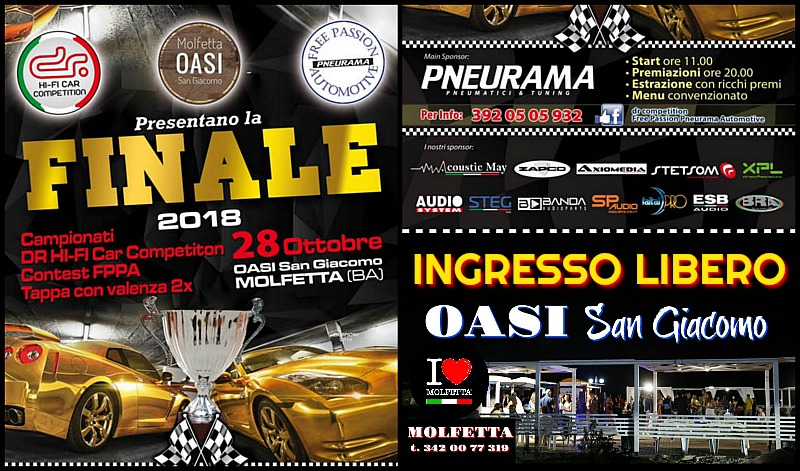 Finale audio tuning a Molfetta