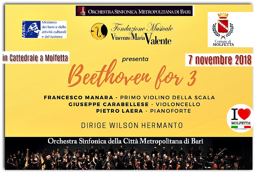 Triplo concerto di Beethoven a Molfetta