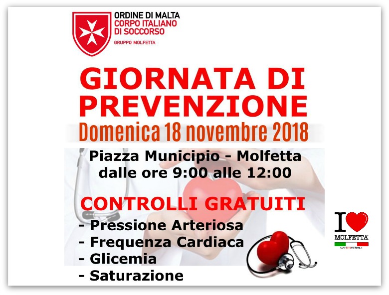 Giornata di prevenzione del tutto gratuita a Molfetta