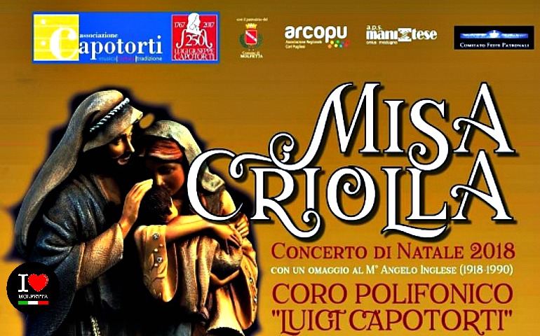 A Molfetta il concerto di Natale 2018: Misa Criolla