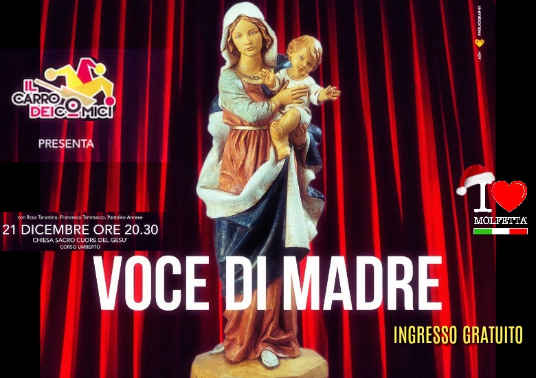 Spettacolo gratuito, a Molfetta: Voce di Madre 