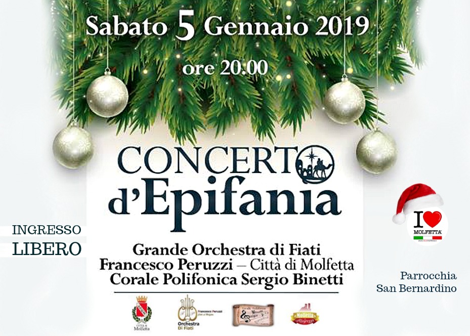 Il concerto dell ' epifania a Molfetta: rinviato