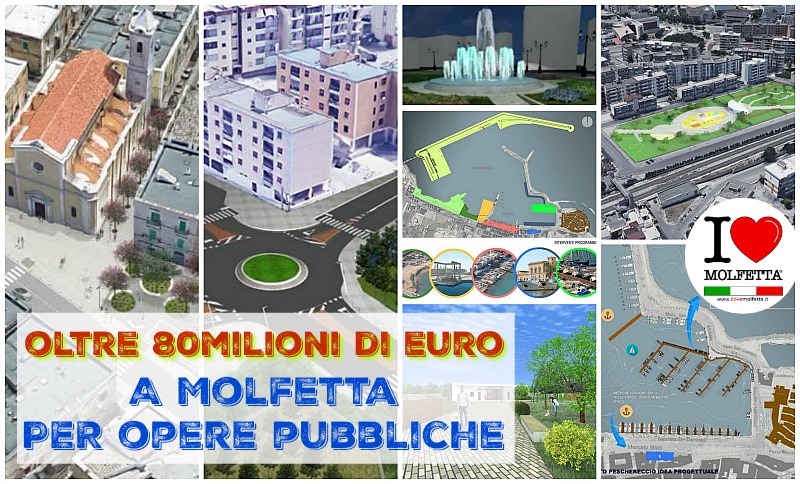 Oltre 80 milioni di euro a Molfetta per opere pubbliche 